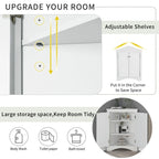 Meuble d'angle de rangement avec étagères réglables et portes