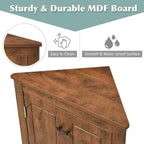 Meuble d'angle de rangement avec étagères réglables et portes