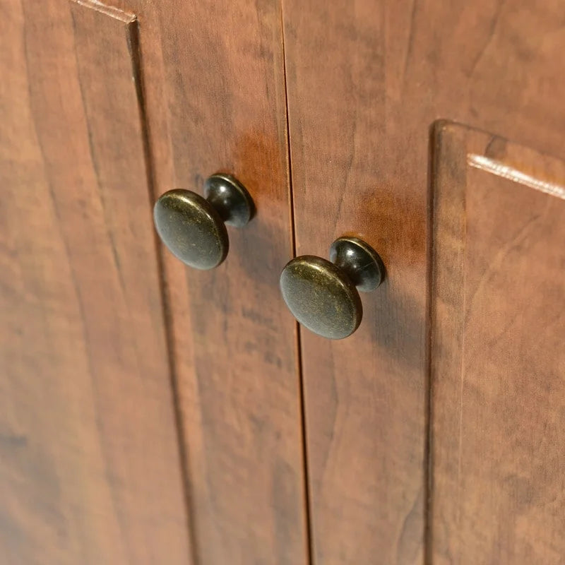 Meuble d'angle de rangement avec étagères réglables et portes