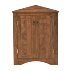 Meuble d'angle de rangement avec étagères réglables et portes
