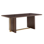 Ensemble de salle à manger Andrea 7 pièces – Table en bois espresso avec chaises en velours