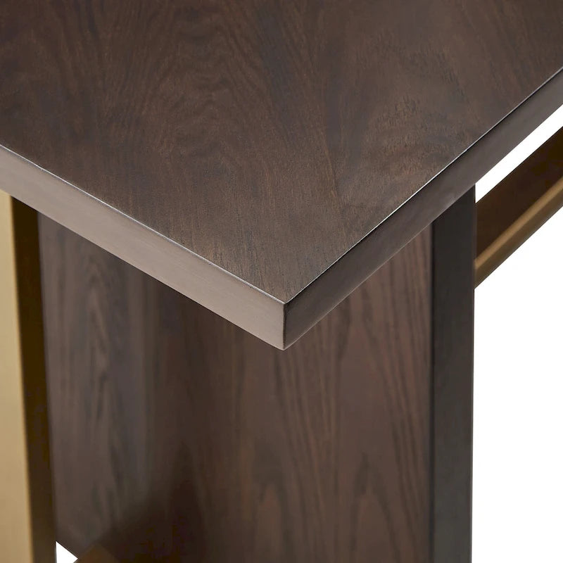 Ensemble de salle à manger Andrea 7 pièces – Table en bois espresso avec chaises en velours