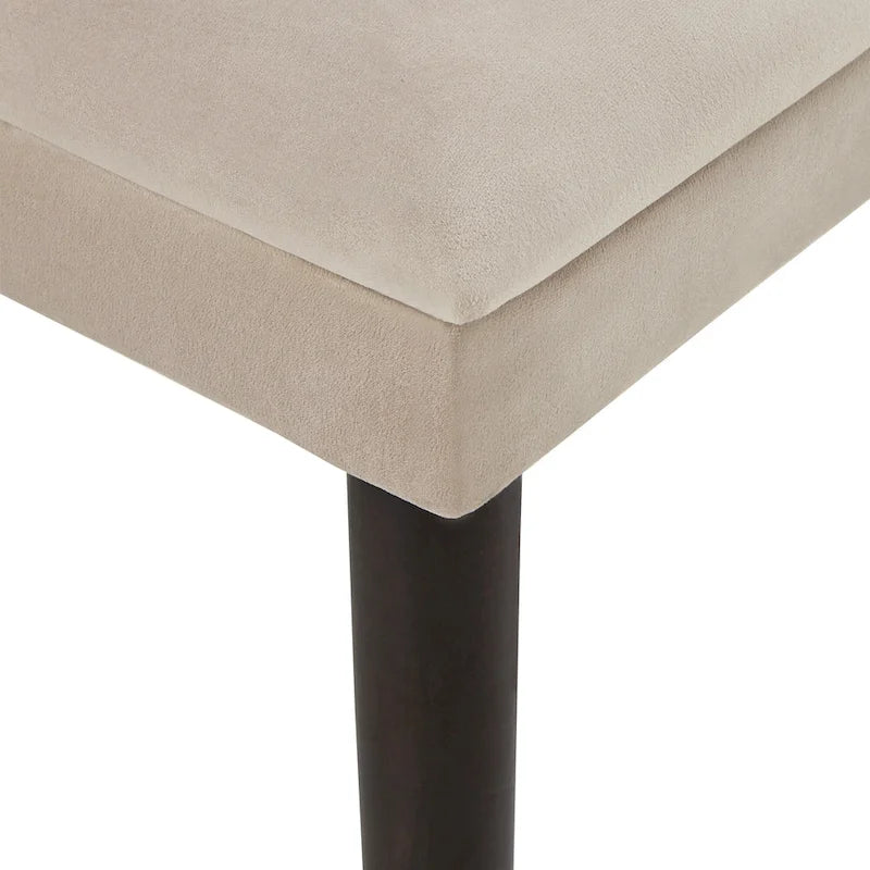 Ensemble de salle à manger Andrea 7 pièces – Table en bois espresso avec chaises en velours