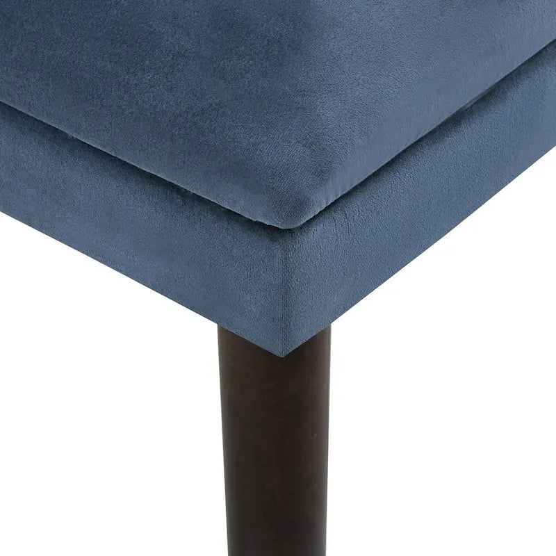 Ensemble de salle à manger Andrea 7 pièces – Table en bois espresso avec chaises en velours