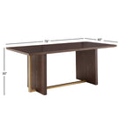 Ensemble de salle à manger Andrea 7 pièces – Table en bois espresso avec chaises en velours
