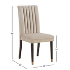 Ensemble de salle à manger Andrea 7 pièces – Table en bois espresso avec chaises en velours