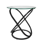 Table d'appoint ronde en verre trempé Galaxy