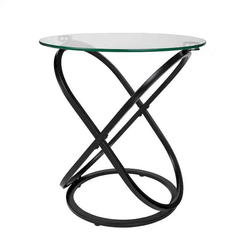 Table d'appoint ronde en verre trempé Galaxy