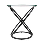 Table d'appoint ronde en verre trempé Galaxy