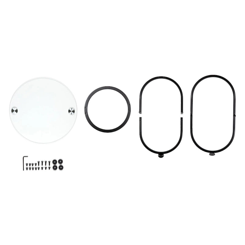 Table d'appoint ronde en verre trempé Galaxy