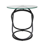 Table d'appoint ronde en verre trempé Galaxy