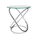 Table d'appoint ronde en verre trempé Galaxy