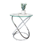Table d'appoint ronde en verre trempé Galaxy