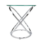 Table d'appoint ronde en verre trempé Galaxy