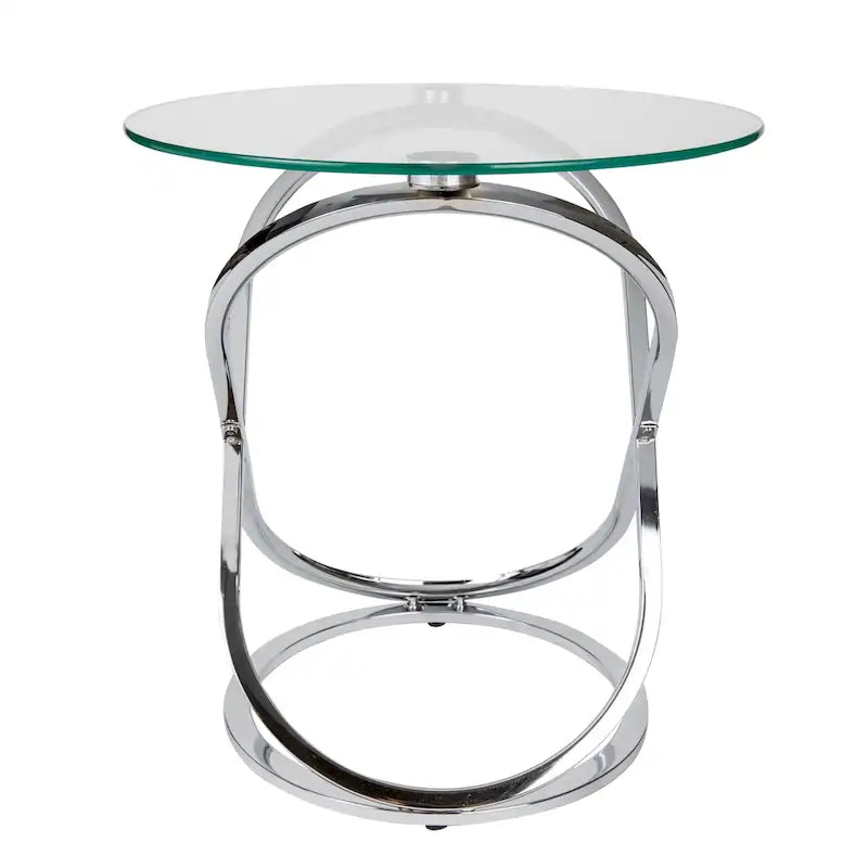 Table d'appoint ronde en verre trempé Galaxy