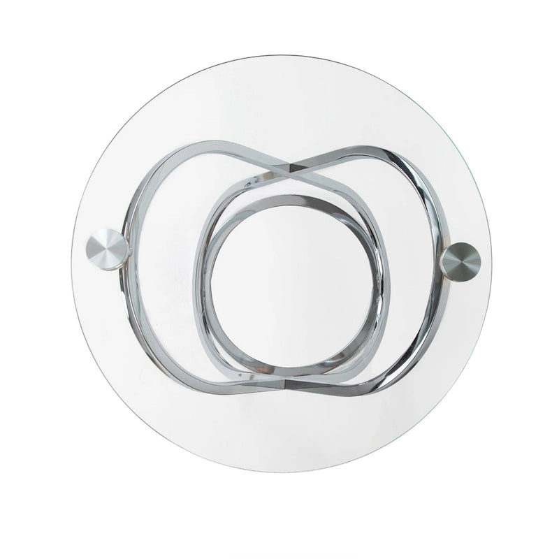 Table d'appoint ronde en verre trempé Galaxy
