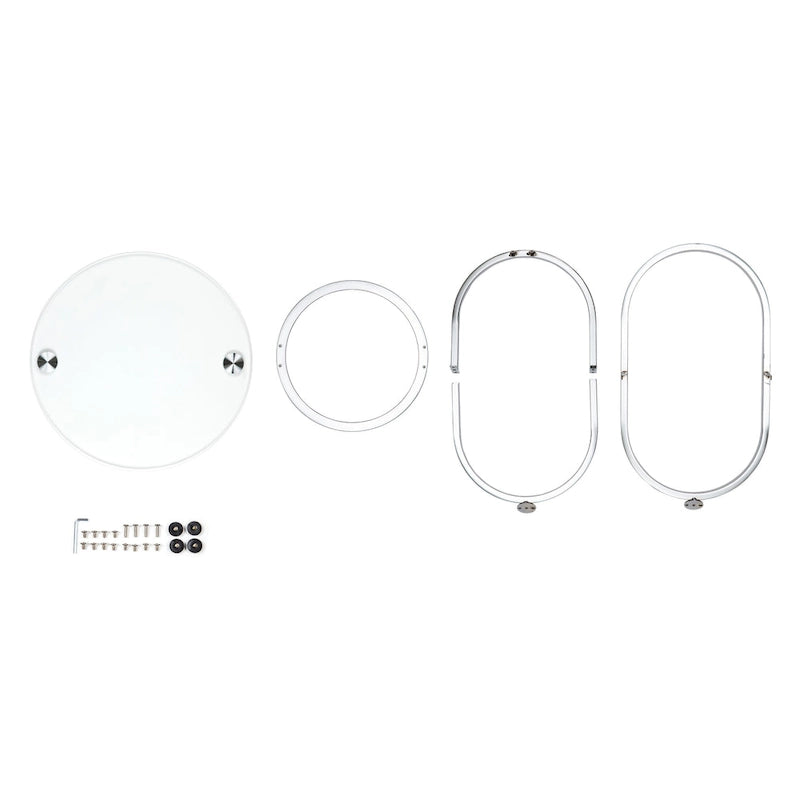 Table d'appoint ronde en verre trempé Galaxy