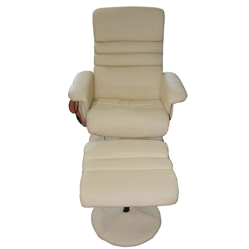 Fauteuil inclinable de massage électrique avec pouf