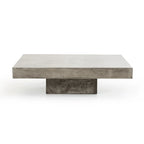 Table basse carrée avec plateau en béton, 43L x 43P x 12H pouces, gris