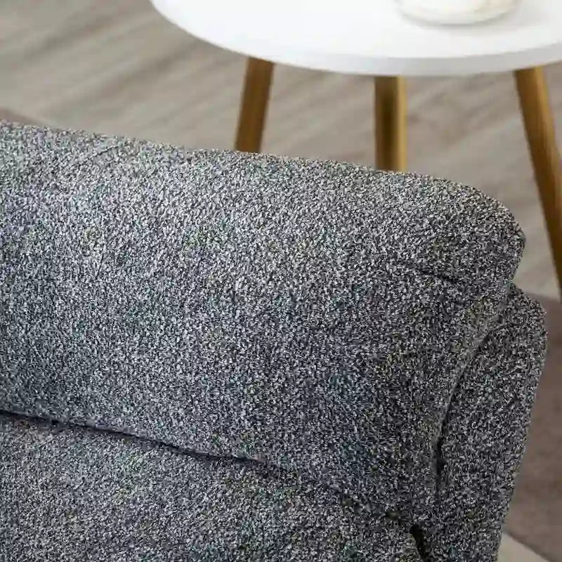 Fauteuil inclinable, pivotant et berçant en tissu avec repose-pieds
