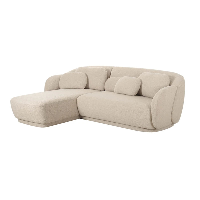 Canapé d'angle Boucle avec coussins décoratifs