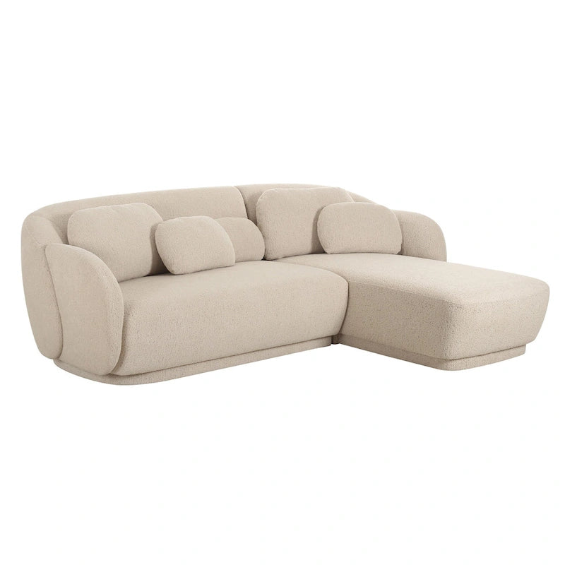 Canapé d'angle Boucle avec coussins décoratifs