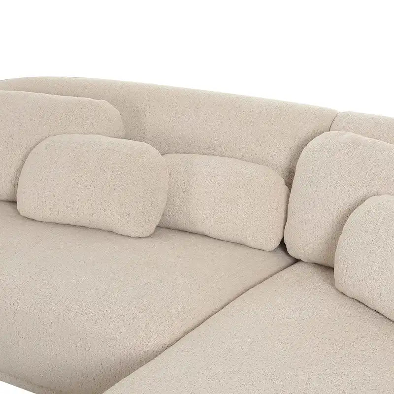 Canapé d'angle Boucle avec coussins décoratifs