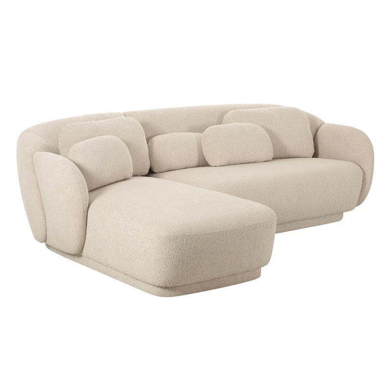Canapé d'angle Boucle avec coussins décoratifs