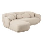 Canapé d'angle Boucle avec coussins décoratifs