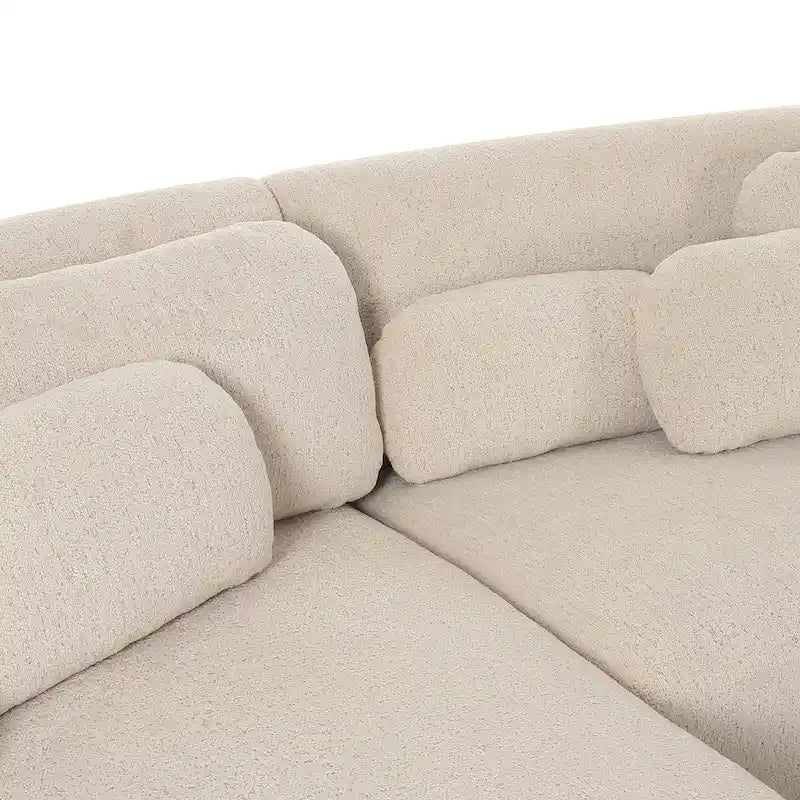 Canapé d'angle Boucle avec coussins décoratifs