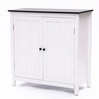 Meuble de rangement de salle de bain autoportant à 2 portes avec étagère réglable