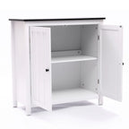 Meuble de rangement de salle de bain autoportant à 2 portes avec étagère réglable
