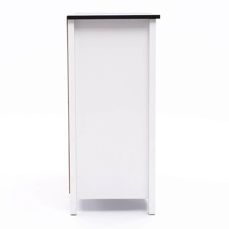 Meuble de rangement de salle de bain autoportant à 2 portes avec étagère réglable