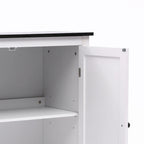 Meuble de rangement de salle de bain autoportant à 2 portes avec étagère réglable