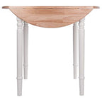 Table de salle à manger ronde à abattants avec pieds tournés