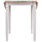 Table de salle à manger ronde à abattants avec pieds tournés