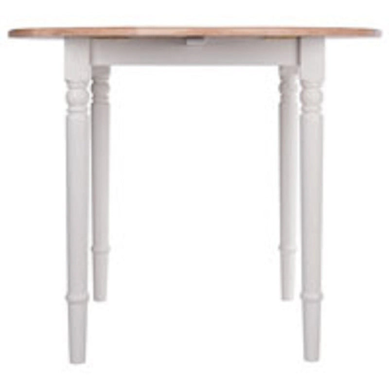 Table de salle à manger ronde à abattants avec pieds tournés
