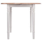 Table de salle à manger ronde à abattants avec pieds tournés