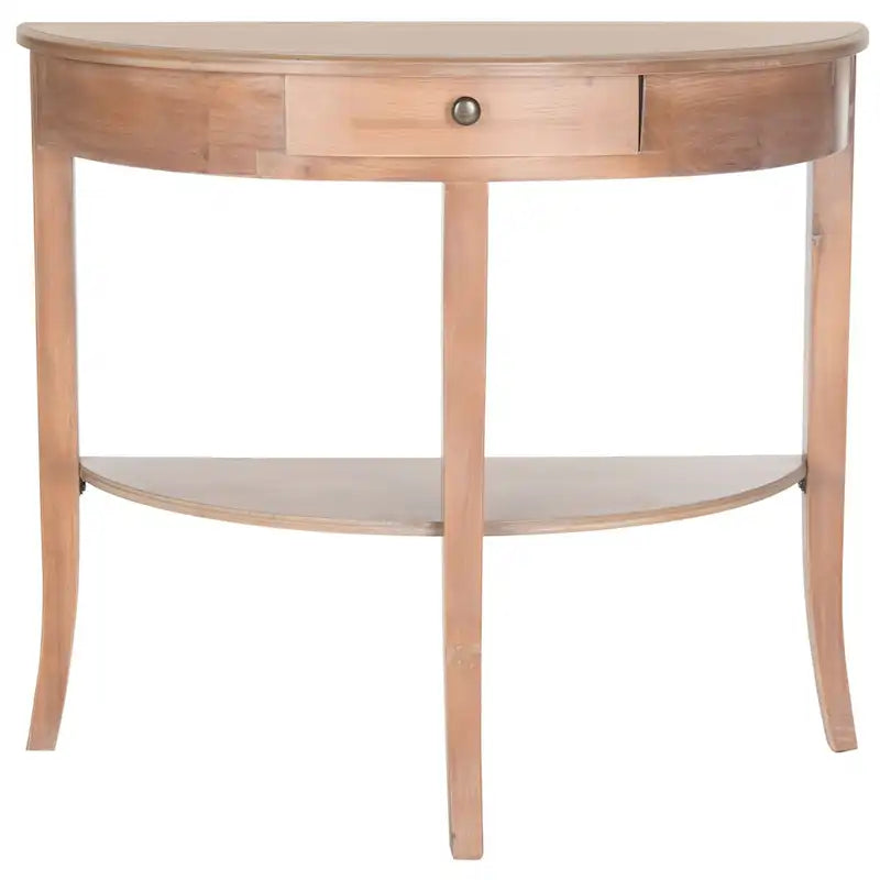 Console en orme avec tiroir et étagère inférieure – 34L x 14P x 30H