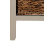 Table d'appoint à 4 tiroirs en paniers tressés, 15 po L x 11,8 po P x 35,8 po H