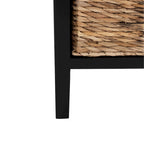 Table d'appoint à 4 tiroirs en paniers tressés, 15 po L x 11,8 po P x 35,8 po H
