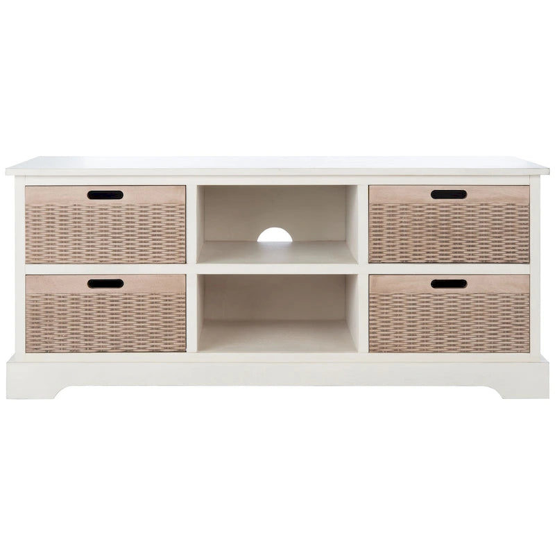 Meuble TV de 47 pouces avec rangements, tiroirs et étagères ouvertes