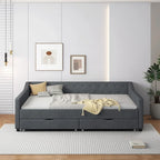 Full Size Upholstered Daybed with Drawers For Bedroom