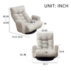 Fauteuil de relaxation réglable avec soutien lombaire et appui-tête