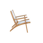 Fauteuil d'appoint de 74 cm avec dossier et assise tressés en corde hexagonale, marron et gris