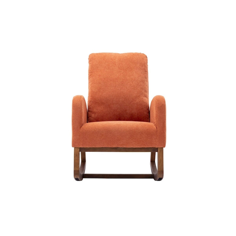 Fauteuil à bascule rembourré à dossier haut