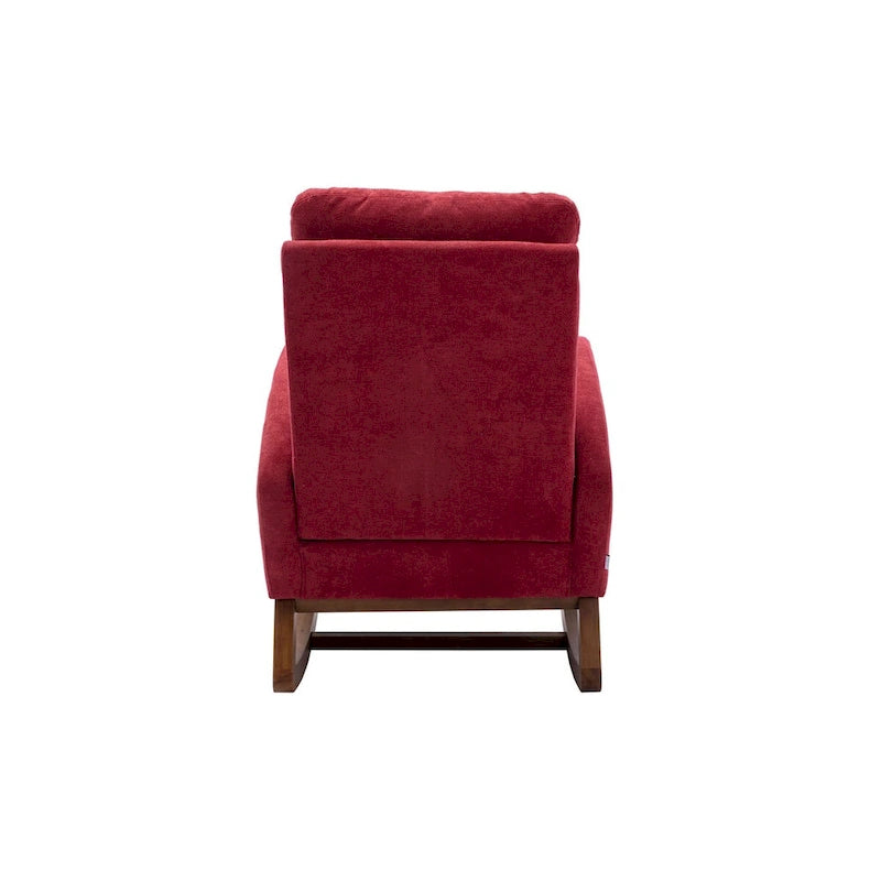 Fauteuil à bascule rembourré à dossier haut