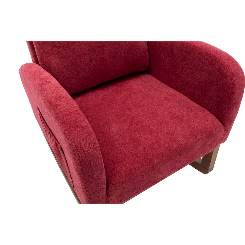 Fauteuil à bascule rembourré à dossier haut
