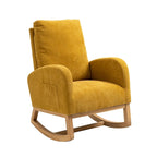 Fauteuil à bascule rembourré à dossier haut