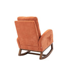 Fauteuil à bascule rembourré à dossier haut